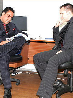 This gay tease can't wait to get home from work so he masturbates in the office