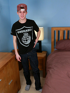 Young & Slim Straight Footballer George Shows off